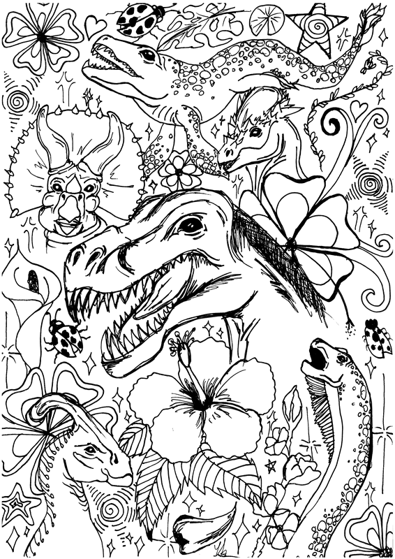 dinosauří omalovánky